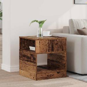 vidaXL Крайна масичка Старо дърво 40, 5 x 40 x 45 см (890924)