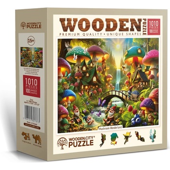 Wooden City - Puzzle Mushroom Wonderland wooden - 1 000 piese