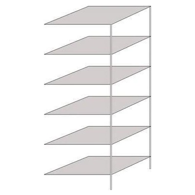 Extera.cz Hathor přístavbový, 200 x 75 x 60 cm, 1 400 kg, 6 polic, světle šedý 11500
