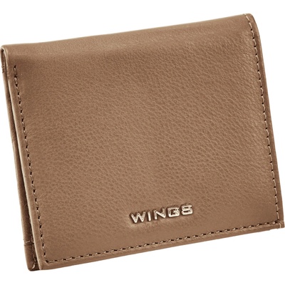 Malá dámská peněženka WINGS z přírodní kůže béžová