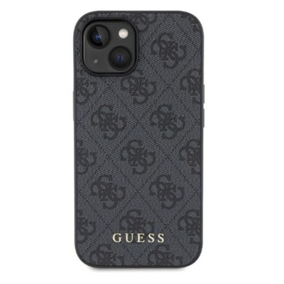 GUESS Оригинален твърд гръб GUESS, За Apple iPhone 15, Сив