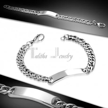 Image 1 of Talitha Мъжка гривна с плочка за гравиране