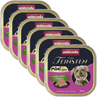 Animonda Vom Feinsten Senior Mini - пиле, дивеч и риган 6 x 100 г