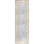 vidaXL Килим, миещ се, сив, 80x300 см (337935)