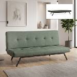 TopMebel Тапициран троен диван-легло Zola TopMebel в зелен цвят 180x64x78cm