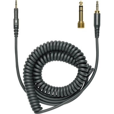 Audio-Technica Резервен кабел за слушалки Audio-Technica ATH-M50x, ATH-M40x, навит 1.2-3m, черен (ATPT-M50XCAB2BK)