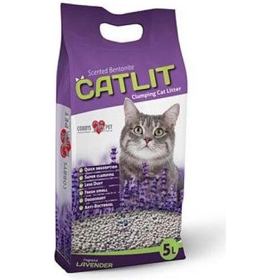 CATLIT hrudkující podestýlka s levandulí pro kočky 5 l/4 kg