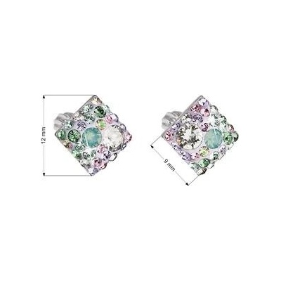 Pavona stříbrné šroubovací s krystaly Crystals from Swarovski Sakura 31169.3 Sakura