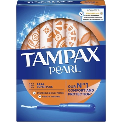 Tampax Pearl Super Plus tampóny s aplikátorom 18 ks