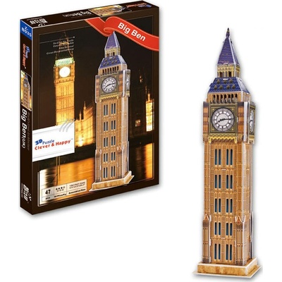 CLEVER&HAPPY 3D puzzle Big Ben, Londýn 47 ks