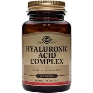Solgar Хранителна добавка ХИАЛУРОНОВА КИСЕЛИНА комплекс , Solgar Hyaluronic Acid Complex 30tabs