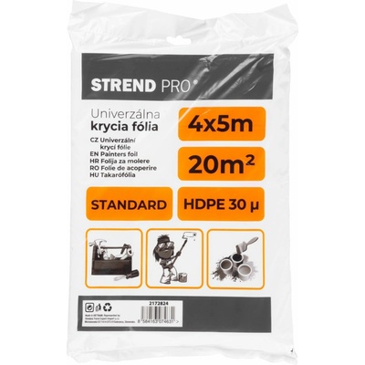 Slovakia Trend Strend Pro 2172824 - Fólia krycia Strend Pro Standard, maliarska, 4x5 m, 30µ, zakrývacia