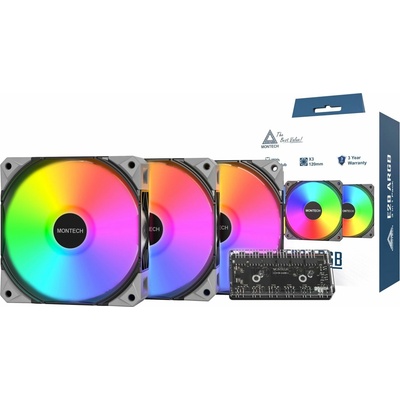 Montech E28 ARGB 3 in 1 Pack Black E28 ARGB 3 in 1 Pack (B)