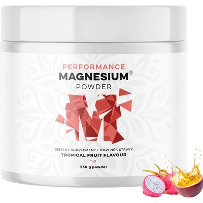 BrainMax Performance Magnesium® Powder, магнезий бисглицинат на прах, 90 дози, 550 g Аромат: Тропически плодове
