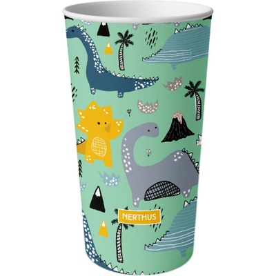 Nerthus 250 мл детска чаша за напитки Nerthus с декор Динозаври