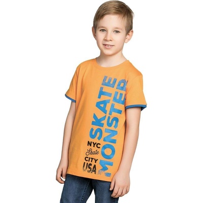 Winkiki Kids Wear Chlapecké tričko Skate Monster oranžová