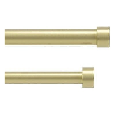 Umbra hk ltd (Канада) Телескопичен двоен корниз за пердета и завеси umbra cappa в цвят месинг - размер 167-304 см (umbra 1014401-104)