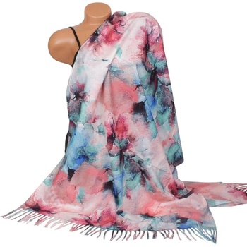 Шарен дамски шал от кашмир с флорални мотиви