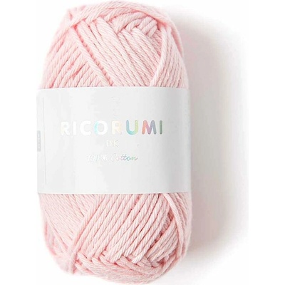 Rico Design Bavlnená háčkovacia priadza Ricorumi dk odtieň 008 pastelová ružová - 1 ks