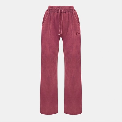 I Saw It First Анцуг I Saw It First Embroidered Wide Leg Joggers - Burgundy