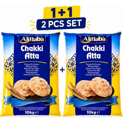 Ali Baba Celozrnná pšeničná mouka Chakki Atta 2 x 10 kg