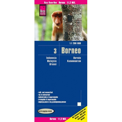 mapa Borneo 1:1,2 voděodolná