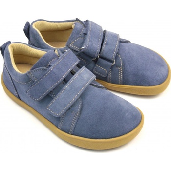 EF barefoot celoroční kožené boty LEON navy blue