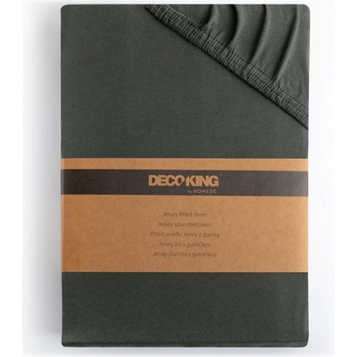 DecoKing Prestieradlo plachta Amber grafitová 180-200 200