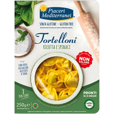 Piaceri Mediterranei bezlepkové Tortelloni s ricottou a špenátem 250 g