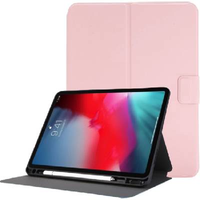 Калъф от PU кожа със стойка и място за Apple Pencil за iPad Pro 11" (2018-2022) - розово (49683)