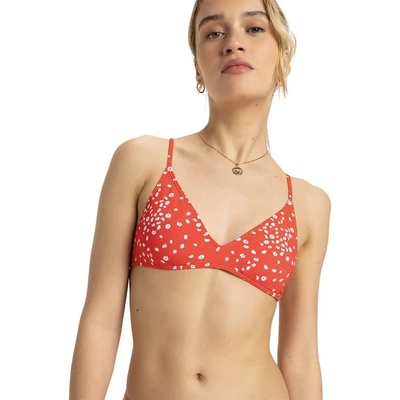 Roxy Pt Beach Classics Athletic Tri bikini top - Red (Poppy Red Dancing Ditsy Swim)