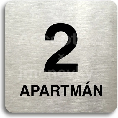ACCEPT Piktogram 2 apartmán - stříbrná tabulka - černý tisk bez rámečku