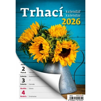 Týdenní trhací A5 nástěnný 2026