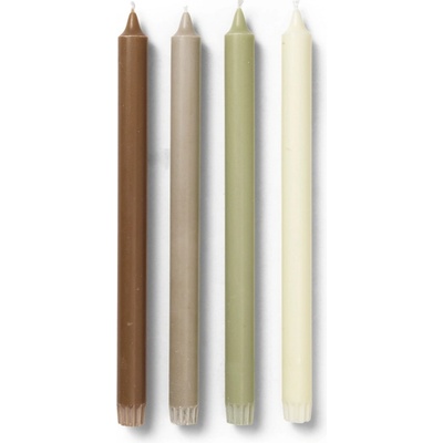 Ferm Living Svíčky Pure set 4ks, botanic blend - Ferm Living Svíčka Pure Botanic Blend – set 4 ks, béžová barva, vosk