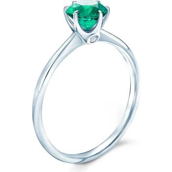 Image 1 of SAVICKI Годежен пръстен The Journey: бяло злато, смарагд