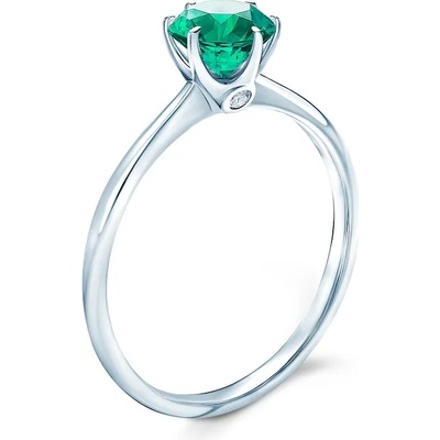 SAVICKI Годежен пръстен The Journey: бяло злато, смарагд