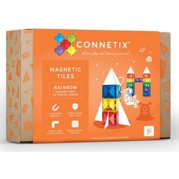 Connetix Rainbow Square Pack 40 ks