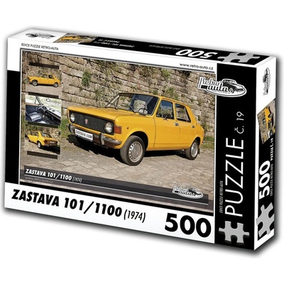 Retro-Auta č. 19 ZASTAVA 101/1100 1974 500 dílků