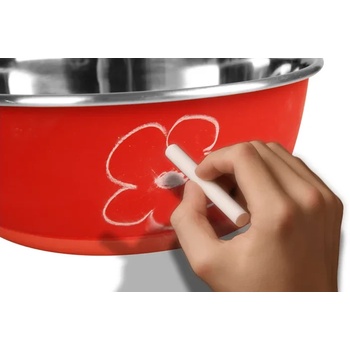 Flamingo Writable Bowl red - Метална купа за храна и вода за кучета, 350 мл. - червена