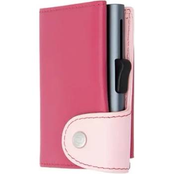 C-SECURE Картодържател C-SECURE XL с портфейл и монетник, Cherry/ Blush/ Grey cardholder (XL-COIN-WCH001-PI-LPI-GY)