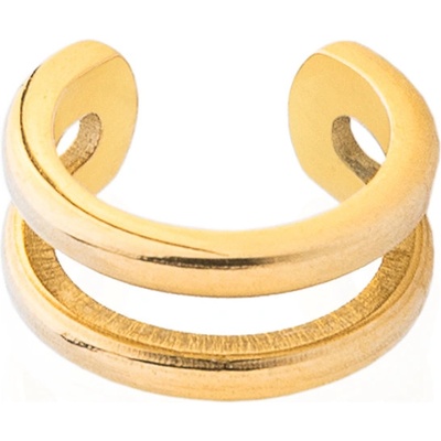 Franco Bene Dvousečná ear cuff náušnice pozlacená 1359