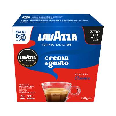 КАФЕ КАПСУЛИ a modo mio 36 БРОЯ lavazza crema e gusto maxi (8000070020221)