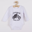 Body s potlačou New Baby Moto baby sivé