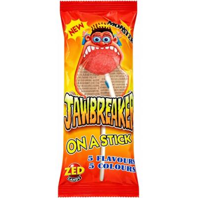 Zed Candy Jawbreaker lízátko se žvýkačkovým středem s příchutí různých druhů ovoce 60 g