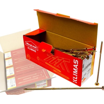 Klimas Wkret-Met TX 6x240mm - 1 Kartón (4x100 ks) - Skrutky / Vruty do dreva so zapustenou hlavou, WKCS