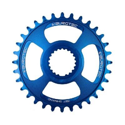 Плоча BURGTEC Shimano Direct Mount Thick Thin - Син 32T
