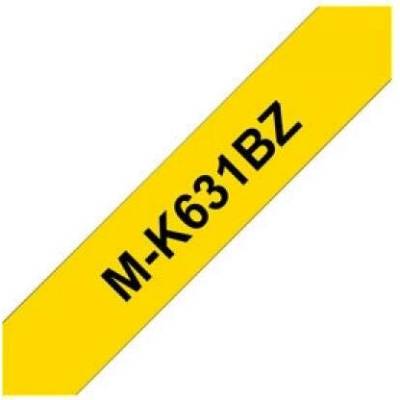 Páska Brother MK-631BZ (Černý tisk/žlutý podklad) - Originál