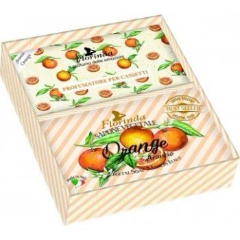 La Dispensa Florinda Best Sellers Arancio pomeranč mýdlo 200 g + 3 vonné sáčky dárková sada