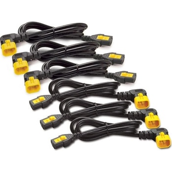 APC AP8704R-WW Power Cord Kit, ( 6ea) ,Locking, 10A, 100-230V, C13 to C14 (pravoúhlý) 1,2m