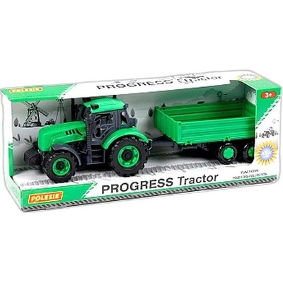 Polesie Polesie 91260 Traktor Inerciální postup s valníkem zelený v krabici